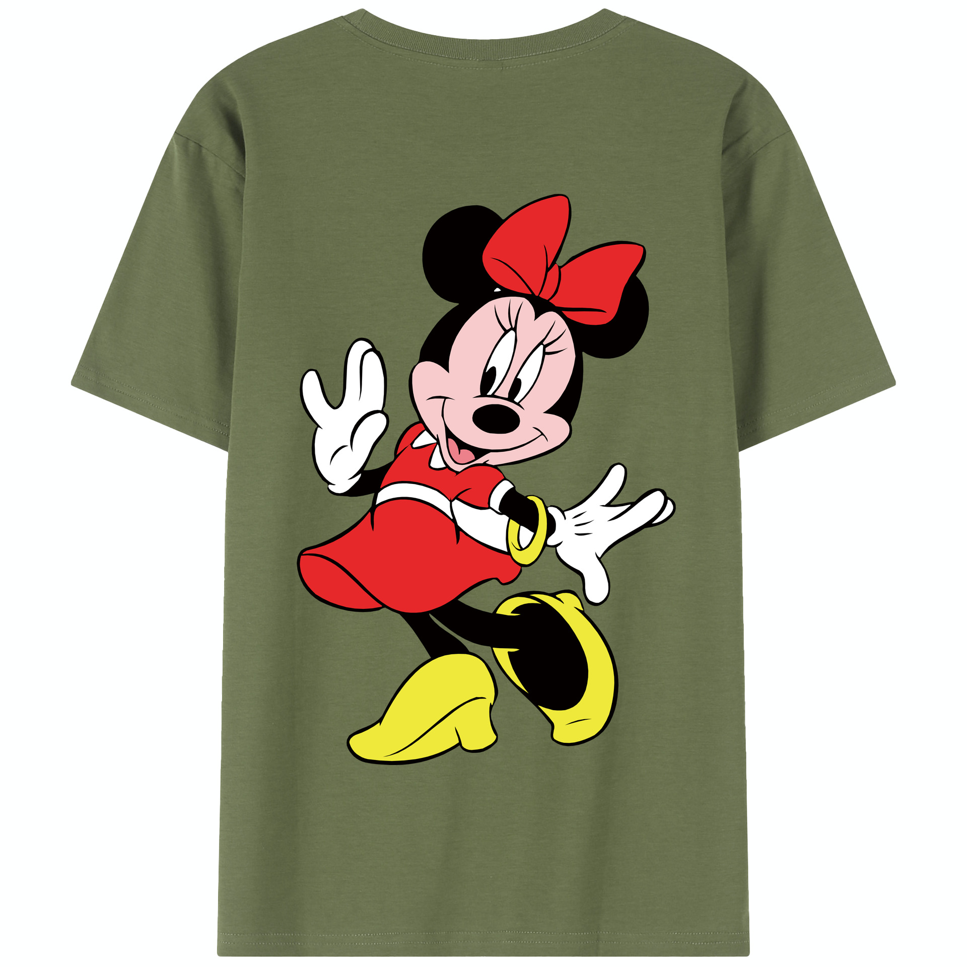 （画像用） ミッキーマウス Mickey Mouse 綿100％半袖Tシャツ（背面プリント）